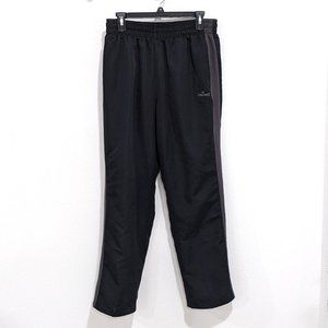 Spalding Mens Large Black with Gray Stripes Sweat Pants